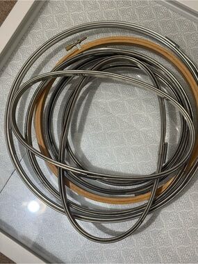 Unbranded Stainless Steel and Wood Tone Decorative Hoops - Set for Home Accents